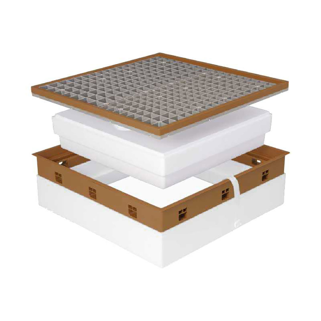 高気密型床下点検口 寒冷地高断熱型（450×600）SPF-R45C-BL3-DB ダークブラウン 城東テクノ 点検口