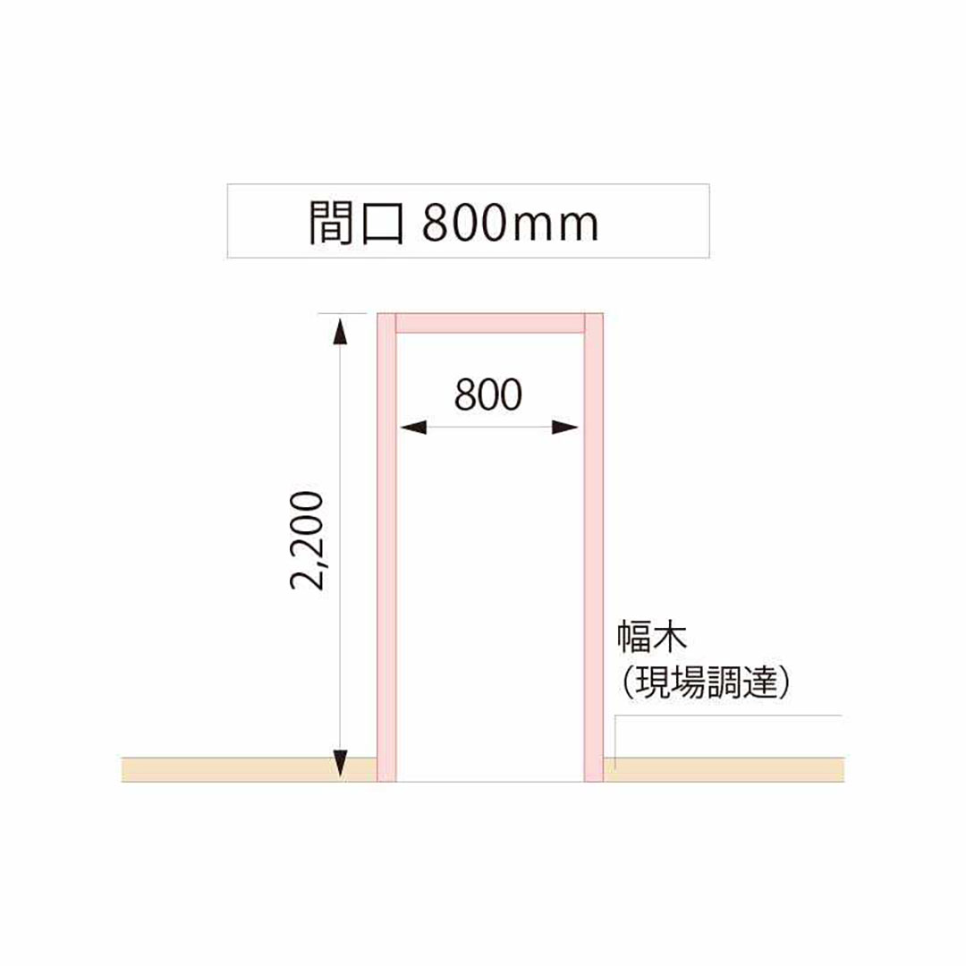 抗菌樹脂枠三方枠L字（幅）縦枠：150上枠：148（間口）800 （高さ）2,200 SP-7503-WT Joto