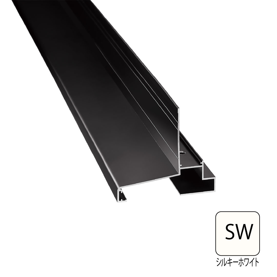 アルミ製WMスリムオーバーハング(穴ありタイプ)2730mm 出幅30mm シルキーホワイト HKA-30-L27-SW 城東テクノ