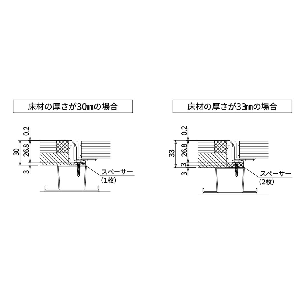 床点検口 木質フロア材向け 錠付 460角 KDIKP2460【ケース販売】4台入 アルミ目地 ダイケン