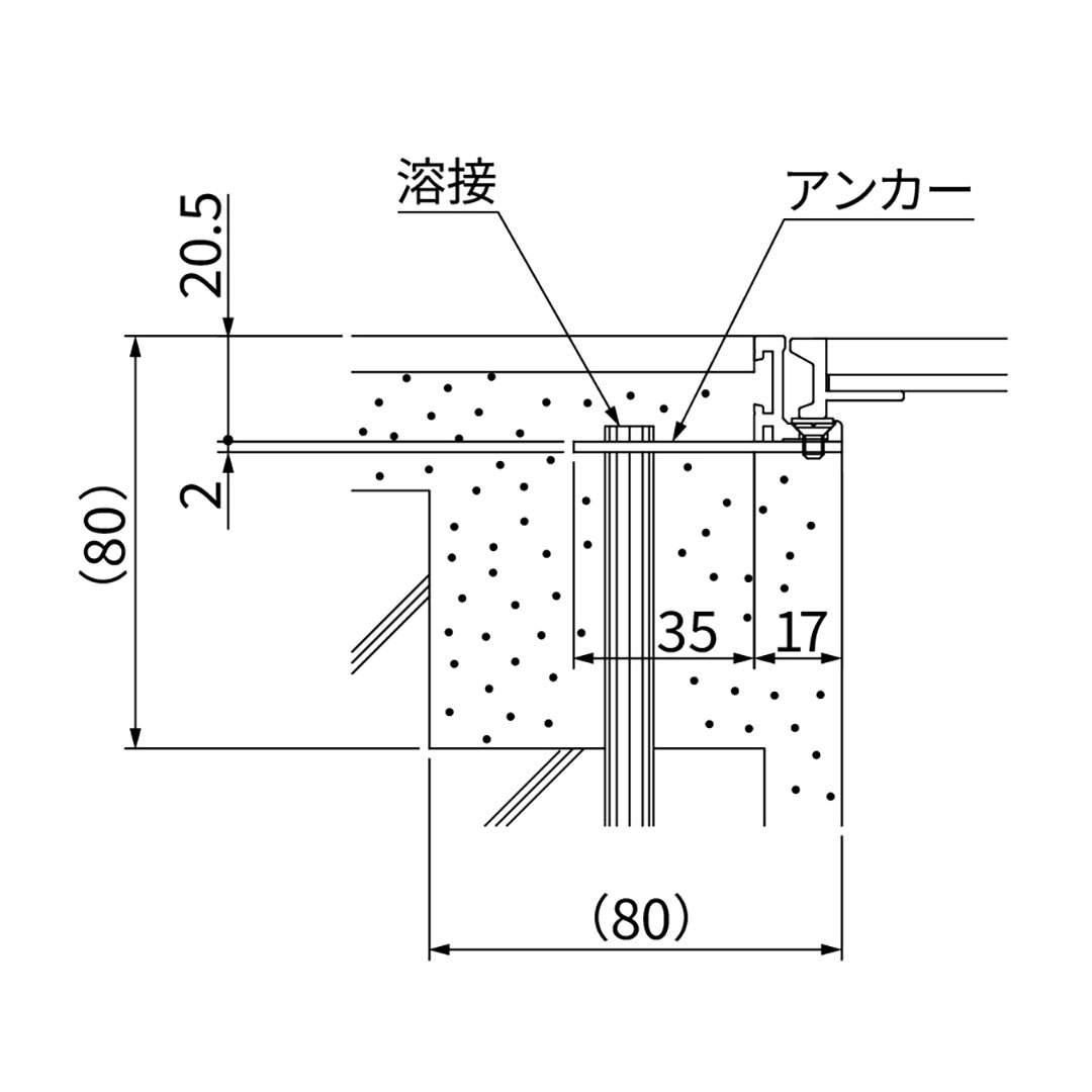 床点検口 カーペット専用 錠無 450角 FAC45【ケース販売】2台入 アルミ目地 ダイケン