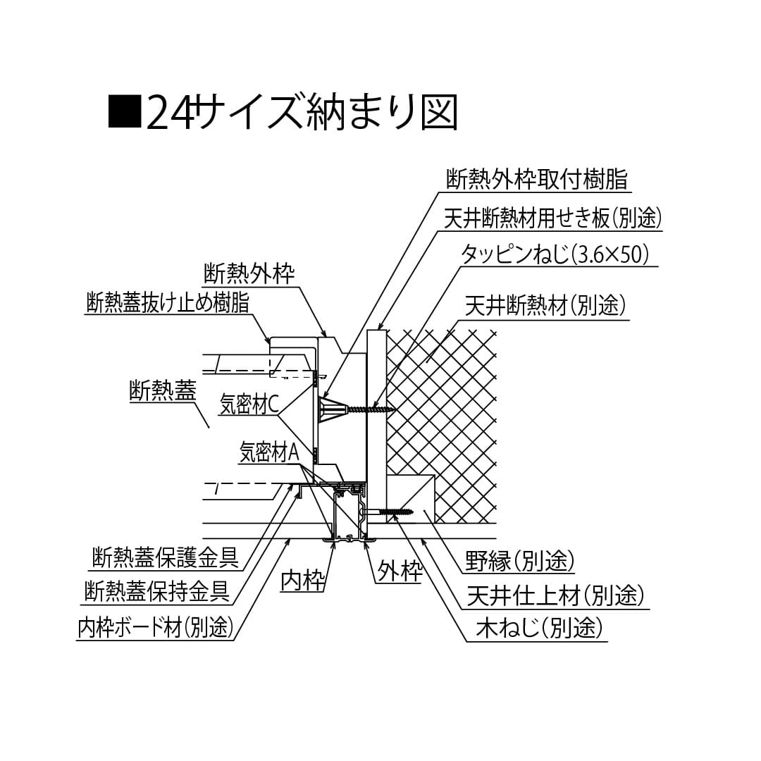 天井点検口 CXD型 24ホワイト CXDW324 気密 断熱タイプ 3型 省エネ基準対応 点検口ダイケン(法人限定)