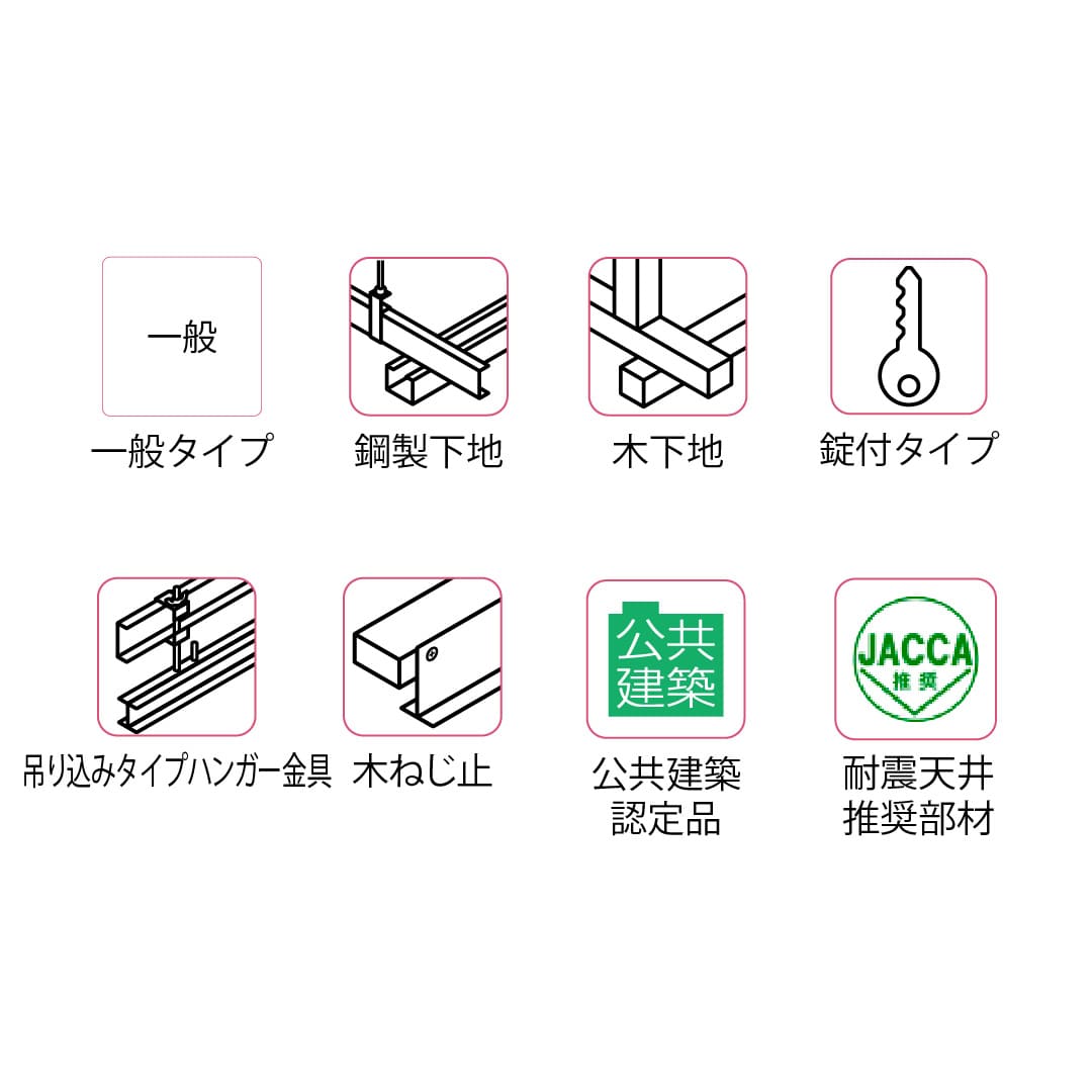 天井点検口 CMJ型 錠付 300角 ホワイト CMJW30K 目地タイプ 超スリム 見付幅6mm ダイケン(法人限定)