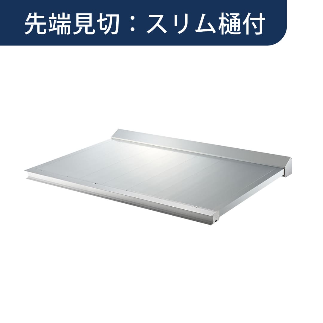 アルミ庇 RSバイザー D900×W1000 RS-KST 先端スリム樋付 シルバー RSKST0910S ダイケン