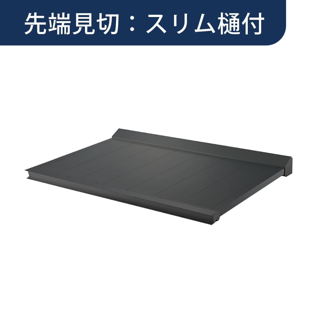 アルミ庇 RSバイザー D900×W1000 RS-KST 先端スリム樋付 ブラック RSKST0910Z ダイケン