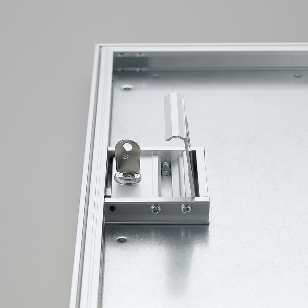 ホーム床点検口 HDIK型 錠付 460角 艶有シルバー HDIK46K 簡易気密 仕上厚15mm ダイケン(法人限定)