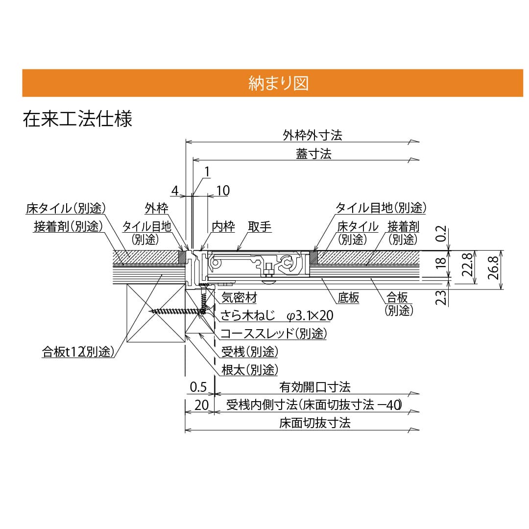ホーム床点検口 HDIK型 錠付 460角 艶有シルバー HDIK46K 簡易気密 仕上厚15mm ダイケン(法人限定)
