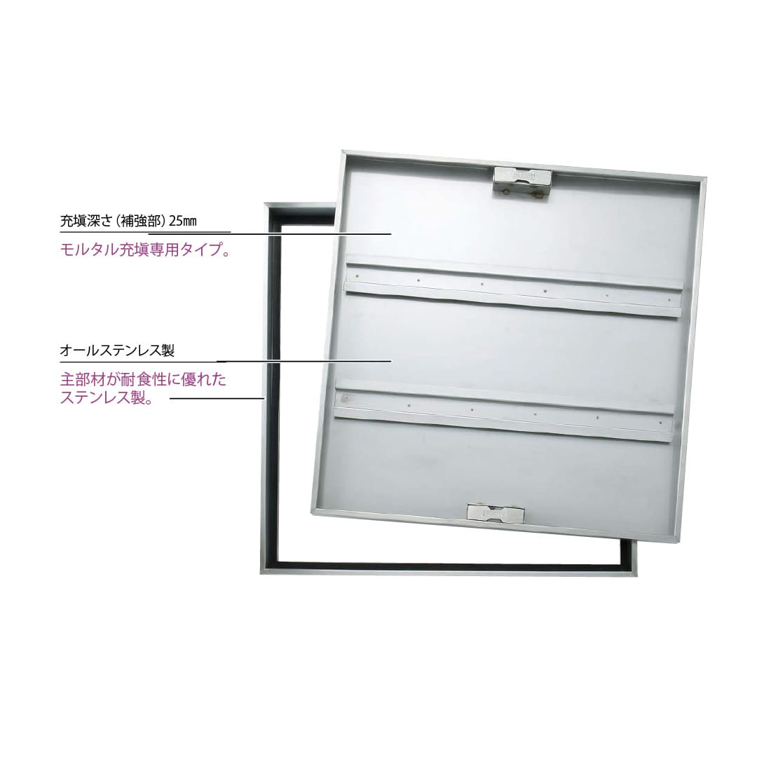 床点検口 FSRM型 450角 FSRM45 ステンレス目地 モルタル充填用 ダイケン(法人限定)