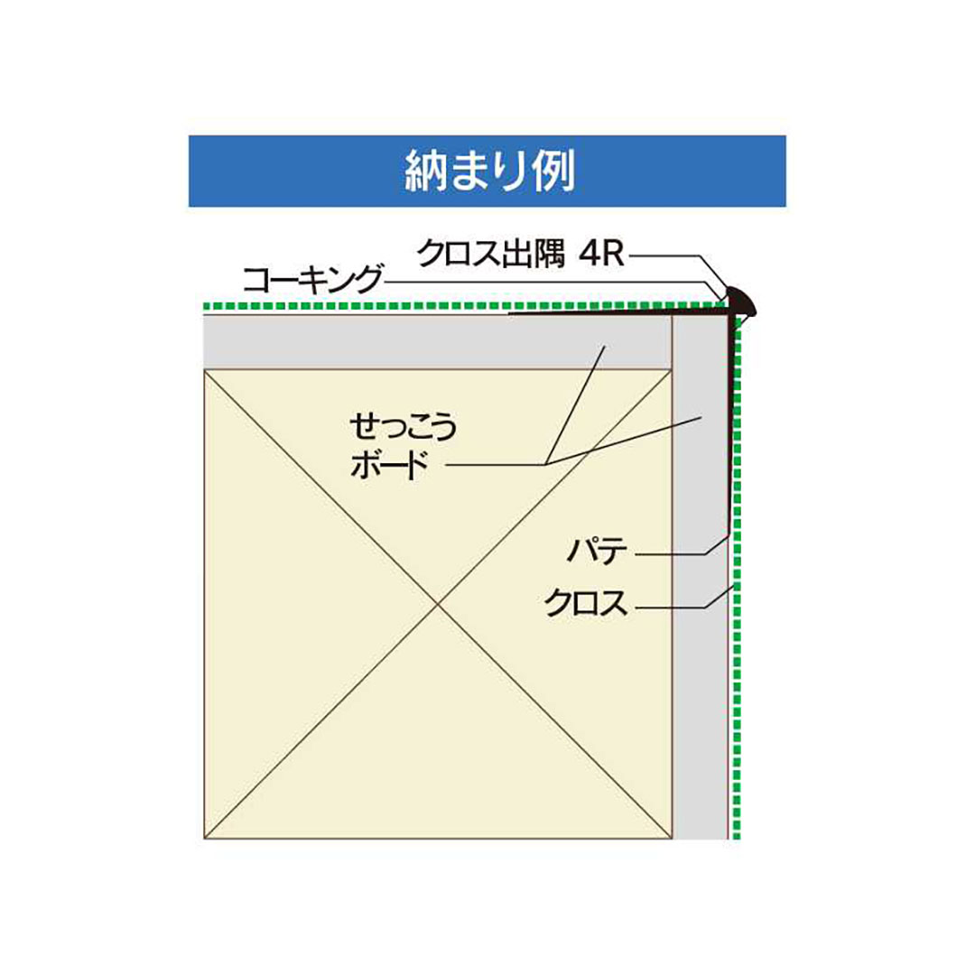 クロス出隅４R 2500mm CD4R25W【ケース販売】50本 後付け 見切材 フクビ