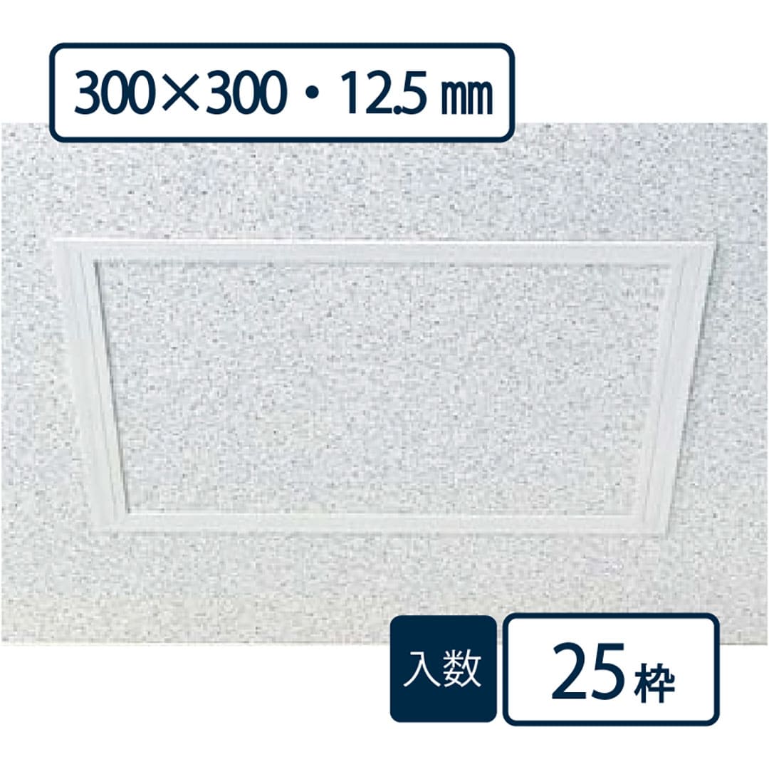 点検口枠 T-125N オフホワイト T12N30 300×300mm【ケース販売】25枠 ボード厚12.5mm用 天井壁兼用 フクビ