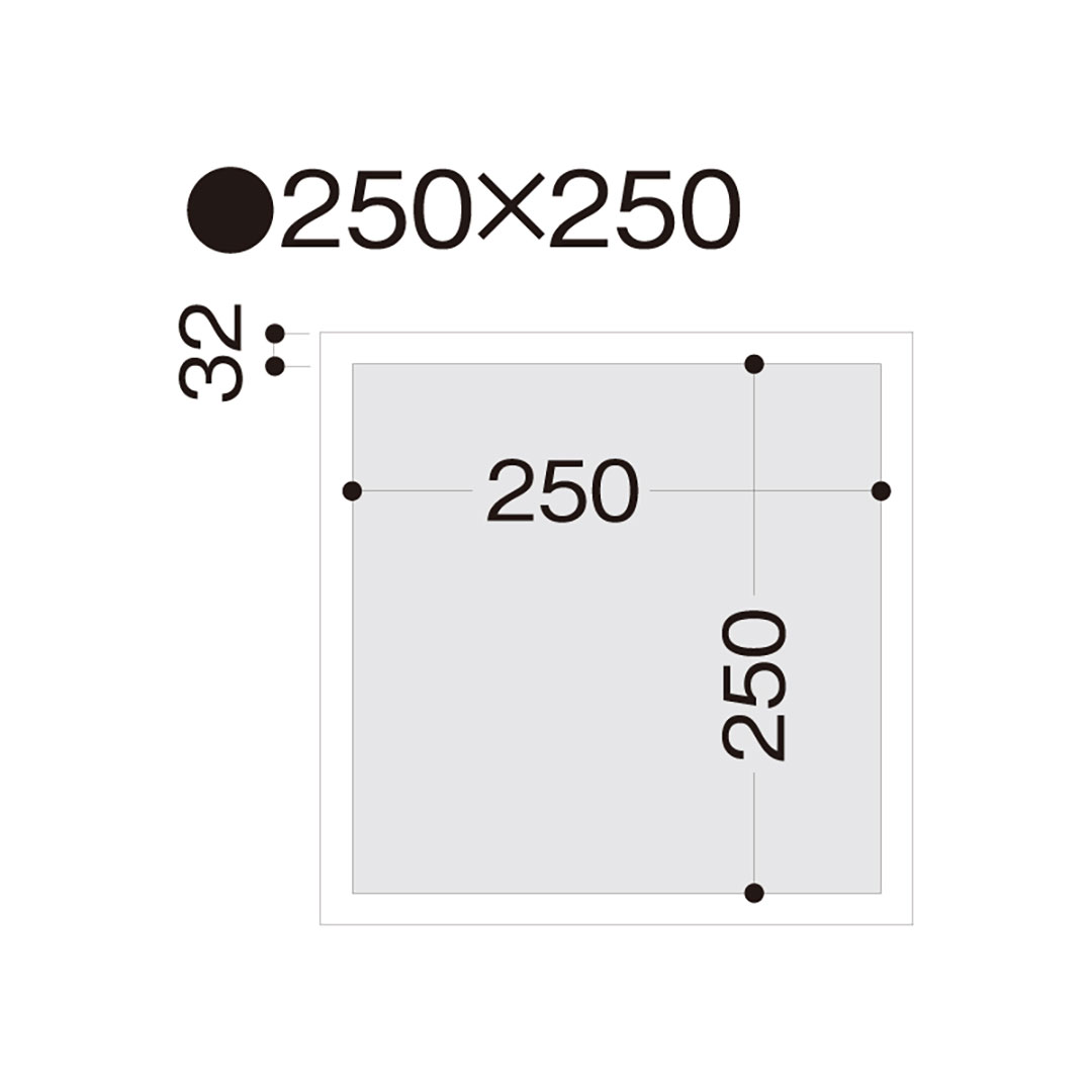 点検口枠 T-095N オフホワイト T9N25 250×250mm【ケース販売】25枠 ボード厚9.5mm用 天井壁兼用 フクビ