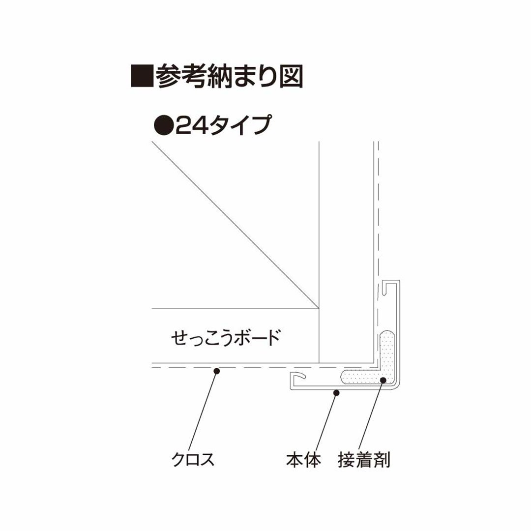 壁出隅カバー24 ウッドブラウン KDC2WB【ケース販売】50本入 リフォームカバー工法 フクビ化学工業
