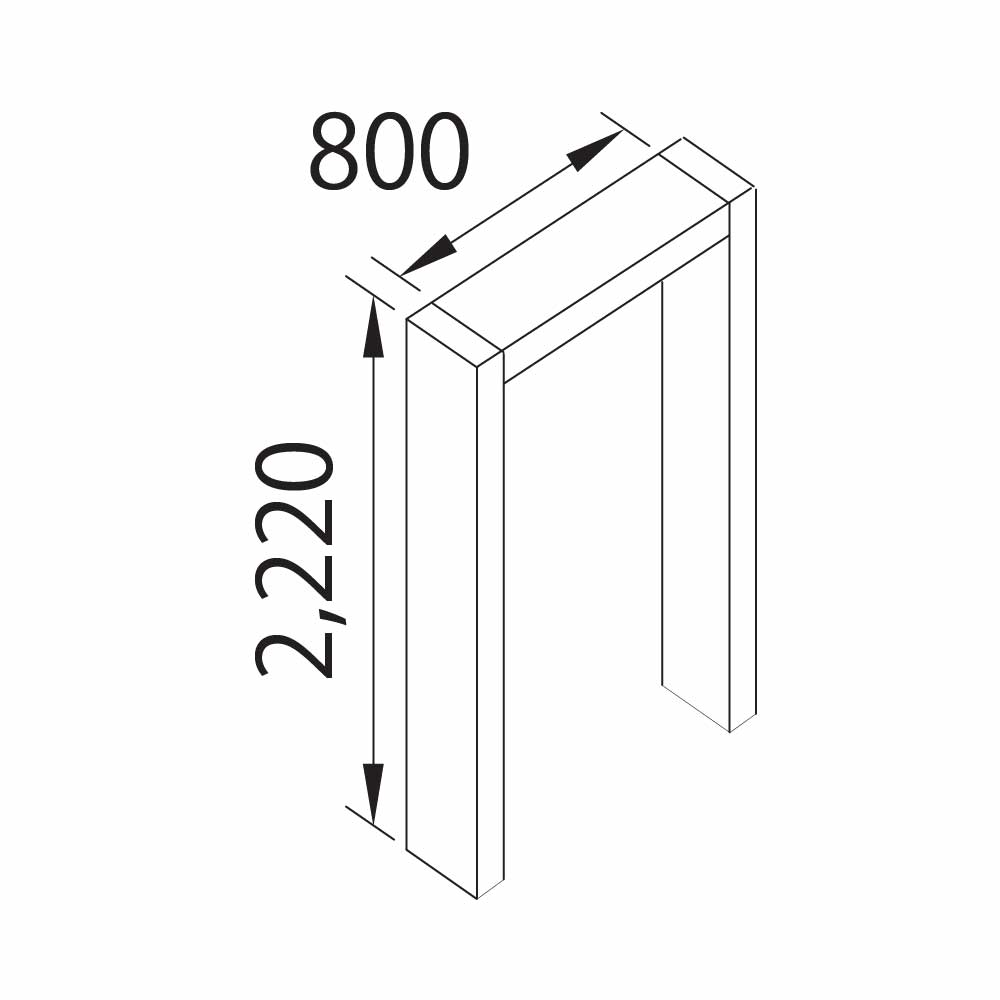 樹脂開口枠 開戸 FL198-3方枠 FL19D23【ケース販売】1セット入 樹脂枠 浴室建材 フクビ化学工業