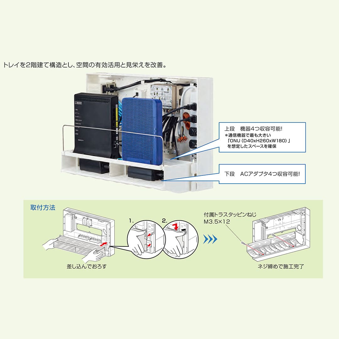 情報盤 10ギガ TEL TV 情報分電盤 ATX-4X88F-00 基地局BOX 情報配線 アバニアクト Abaniact 因幡電機