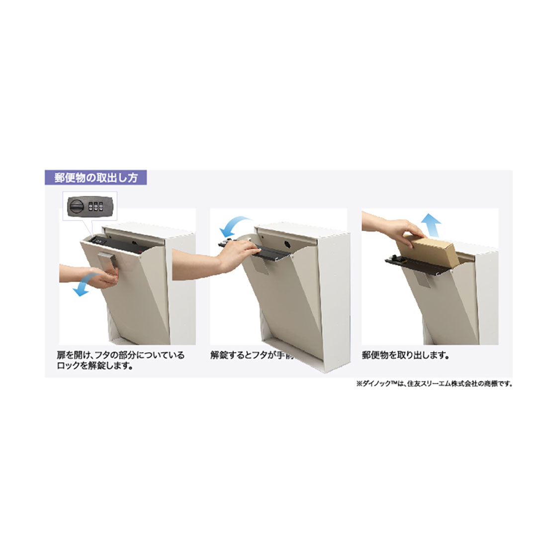 戸建郵便受箱 info-KEEPER SWING スウィング タモ 上入上出 可変式コンビネーション錠 コーワソニア