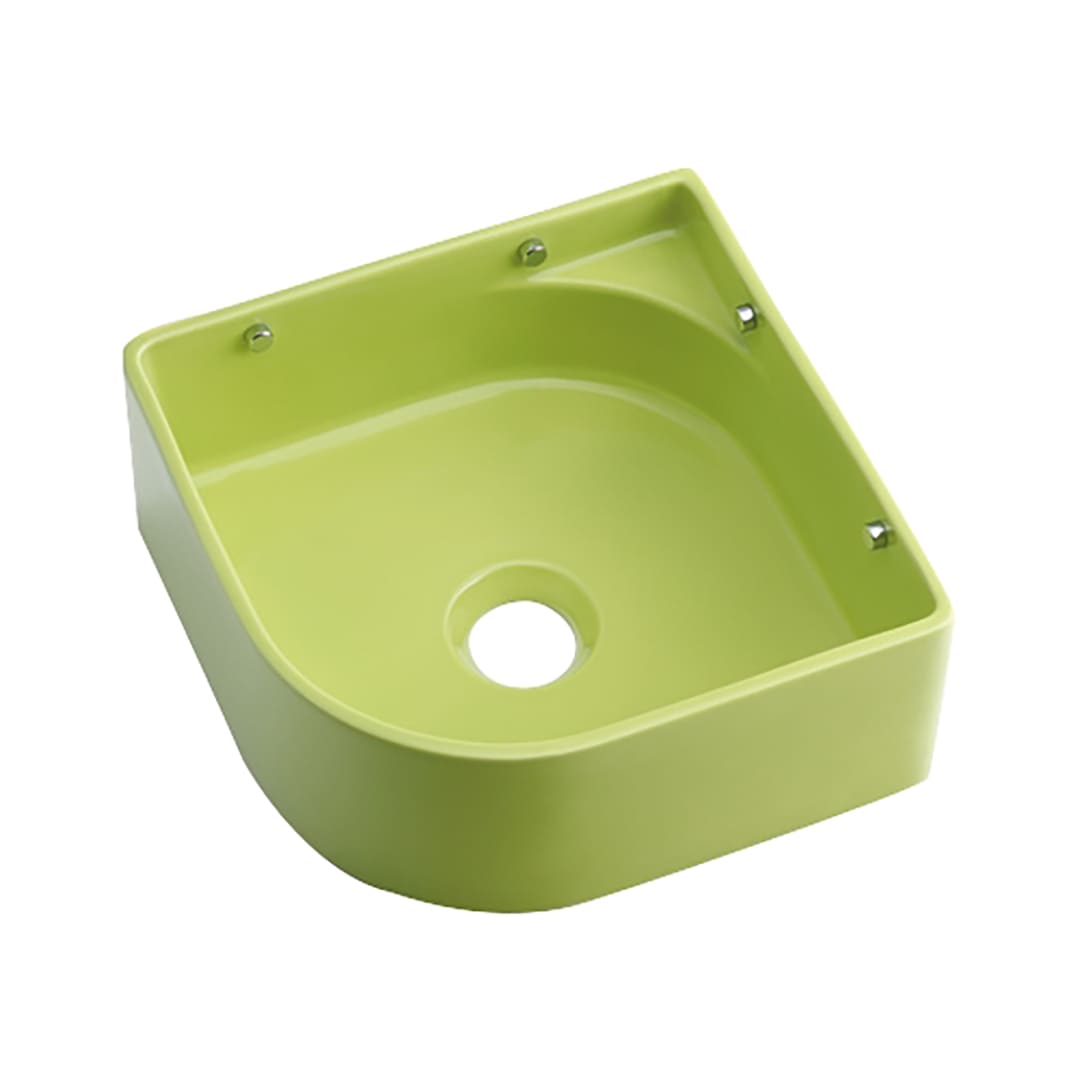 壁掛 手洗器 イエローグリーン MINO ミーノ 陶器製 493-048-YG カクダイ KAKUDAI