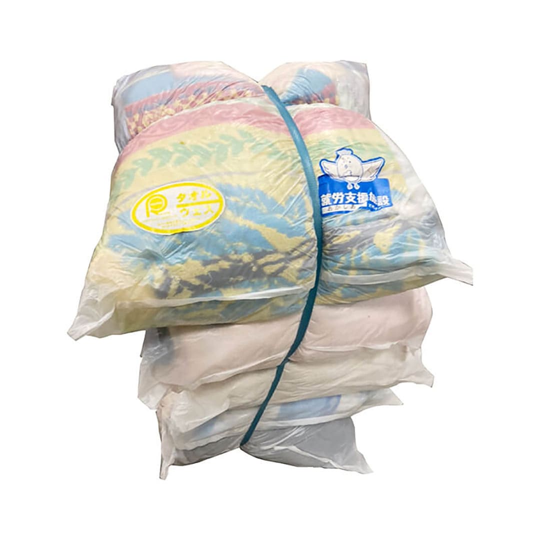 ウエスタオル タオル地 雑巾 30cm角 【ケース販売】10kg入(2kg×5梱包) 拭き取り リサイクル生地