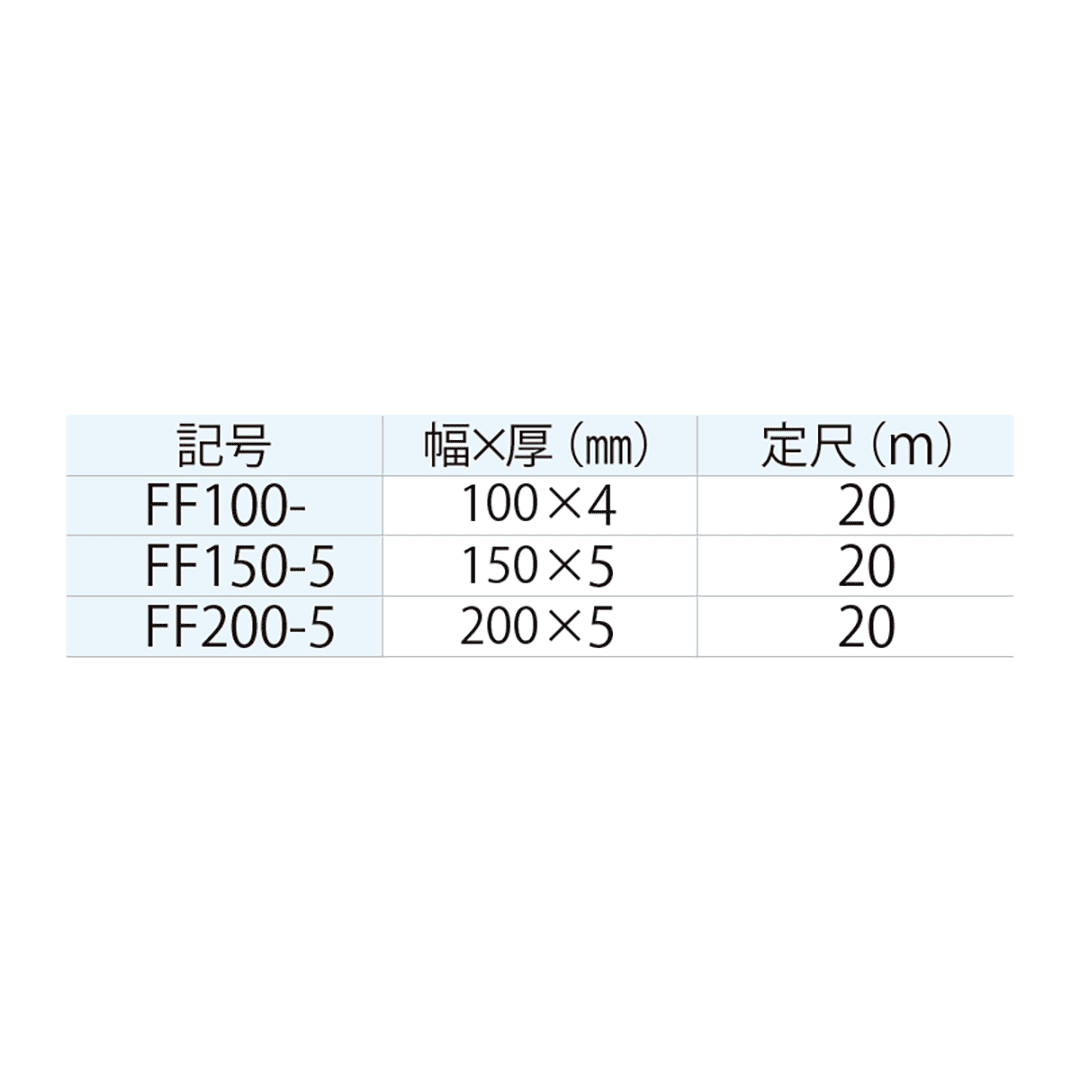 止水板 フラット型 ポリ塩化ビニール樹脂 FF100-4 定尺20m 漏水防止