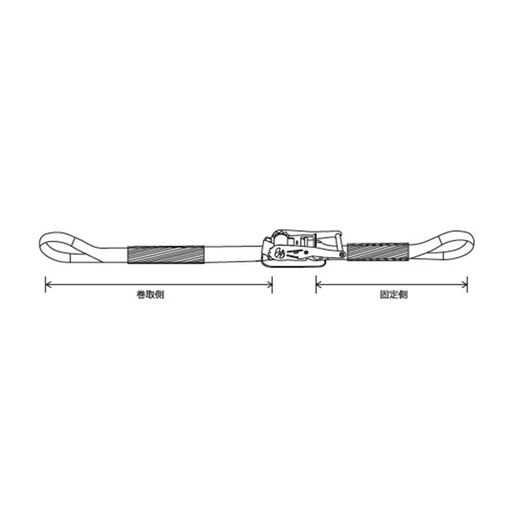 ラッシングベルト アイタイプ 青 幅50mm1＋5ｍ 75159【セット販売】12本入 使用荷重1500kg 荷締め フリーク