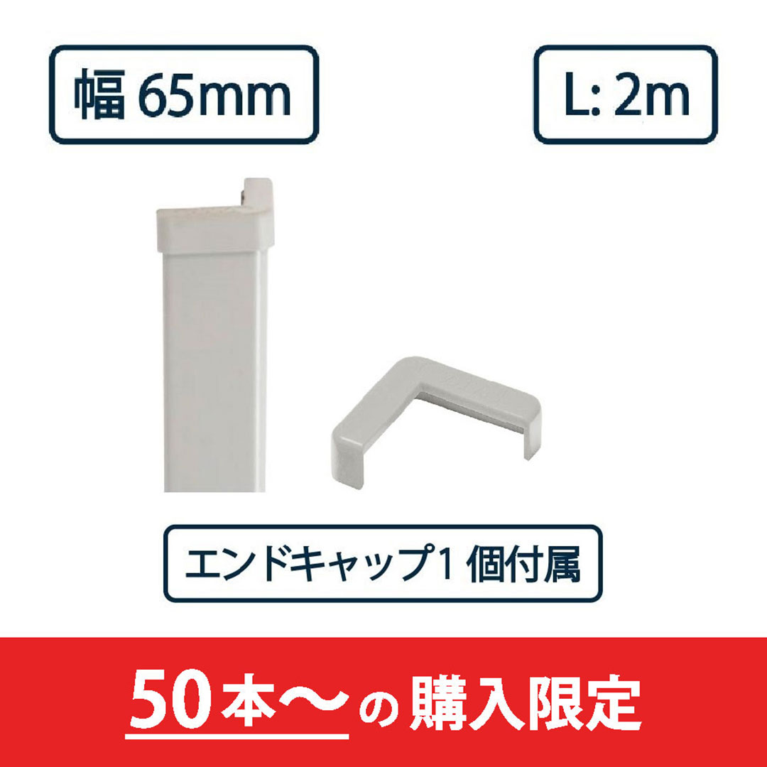 コーナーガード NPC-6565V 2m グレー【エンドキャップ1個付属】ナカ工業 駐車場 保護材【購入数：50セット以上】