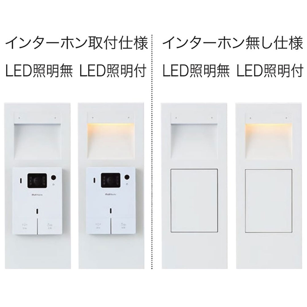 ナスタ Nasta Box LIGHT 門柱ユニット KS-GP21A-ENH-M4A-TBK ナスタボックス ライト インターホン無仕様 照明付 プッシュボタン錠 ブラック