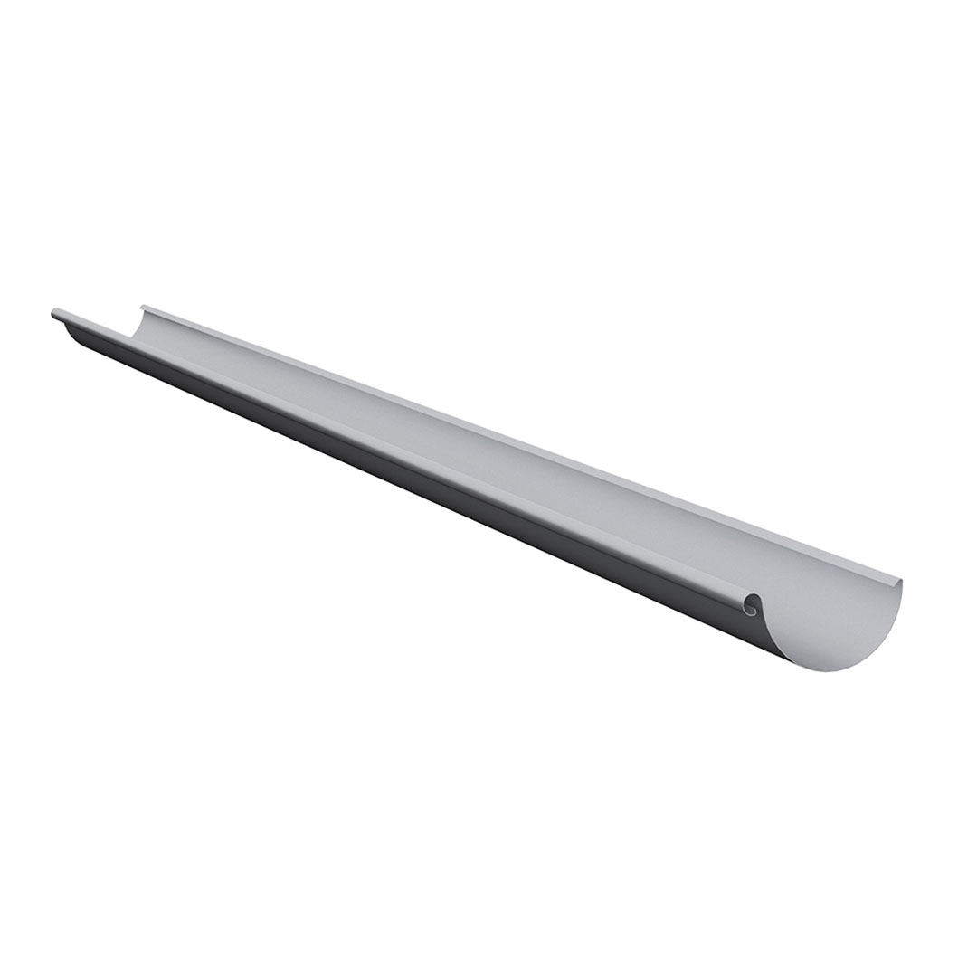 金属製雨樋 軒とい 半円型 R Gutter Φ100×3000mm 鉄素地 R-100-ZM310 リンダブ シマブン［長尺品］