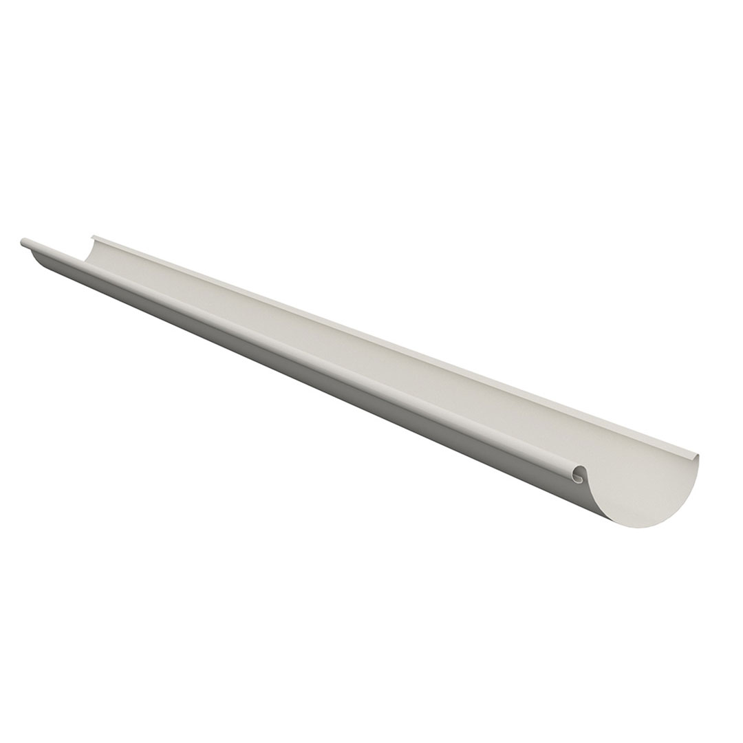 金属製雨樋 軒とい 半円型 R Gutter Φ100×3000mm 白 R-100-001 リンダブ シマブン［長尺品］