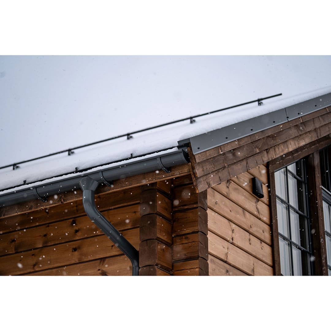 金属製雨樋 軒とい 半円型 R Gutter Φ100×3000mm 鉄素地 R-100-ZM310 リンダブ シマブン［長尺品］