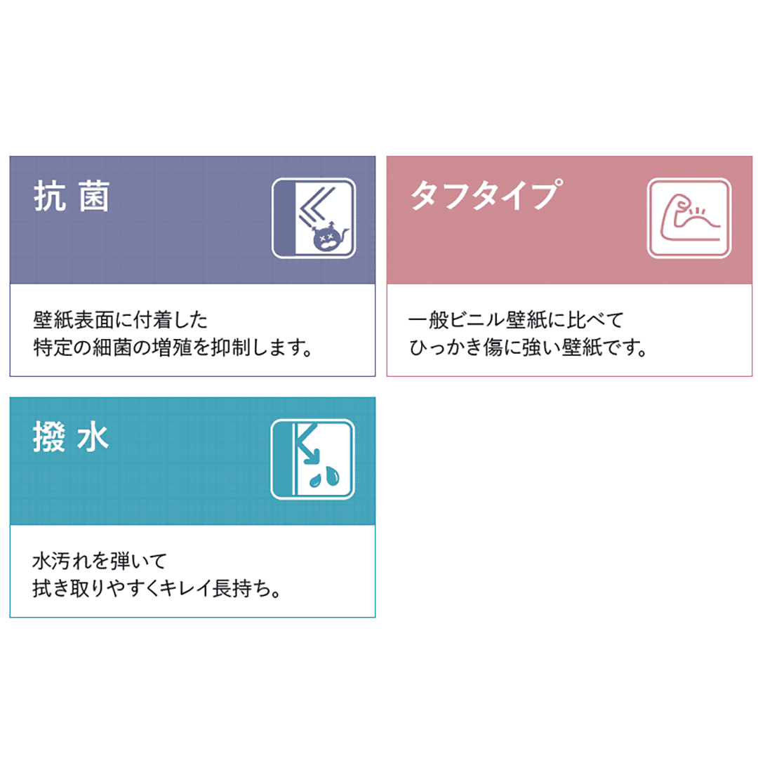 壁紙［のり無し］50m×1巻 石目調機能性壁紙 抗菌・撥水・防かび SL PLUS シンコール SLP-866