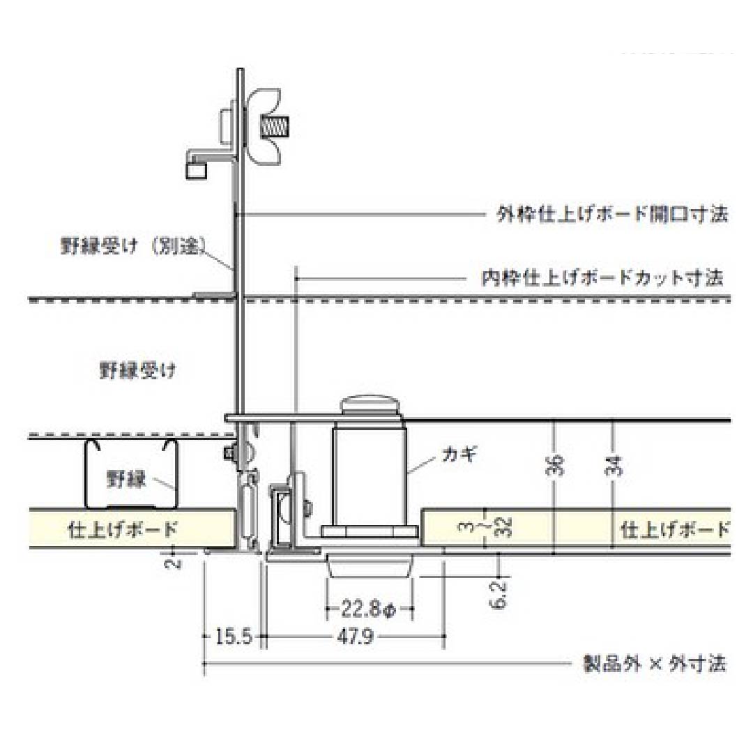 点検口 Superリーフ 306VW バニラホワイト 303×606 吊り金具 62722 天井 アルミ 額縁 4方向開閉 創建