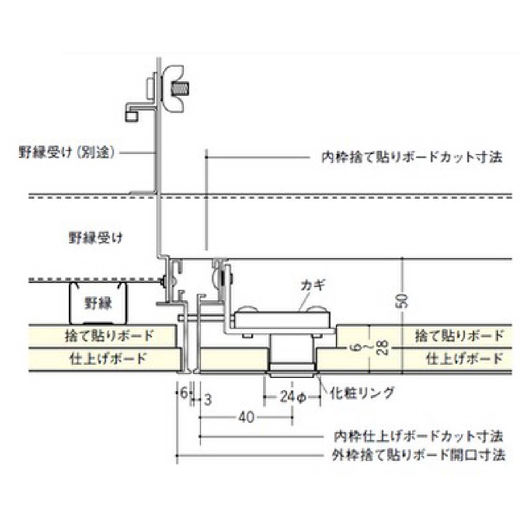 点検口 リーフ目地 606 タイプ3 CB カギ付 カスタムブラック 600角 71077 天井 アルミ 目地 4方向開閉 創建