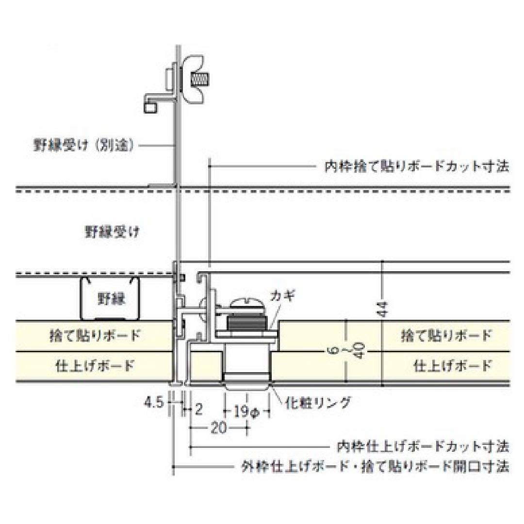点検口 リーフ目地 306 タイプ4 カギ付 アルマイトシルバー 303×606 71004 天井 アルミ 目地 創建