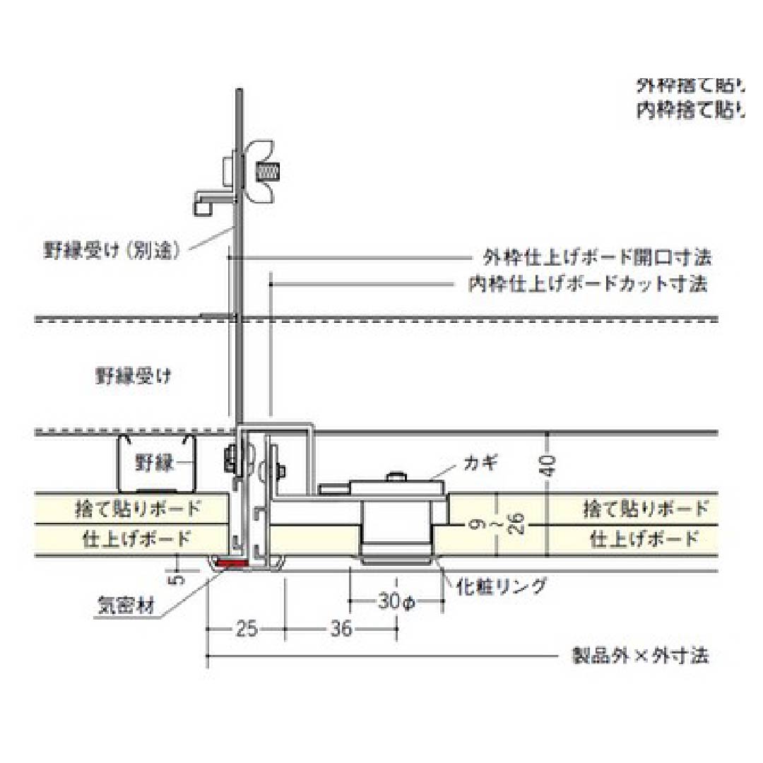 点検口 リーフ気密 SS-454K WA 吊り金具 カギ付 ホワイトアルマイト2 450角 62769 天井 アルミ 気密 創建