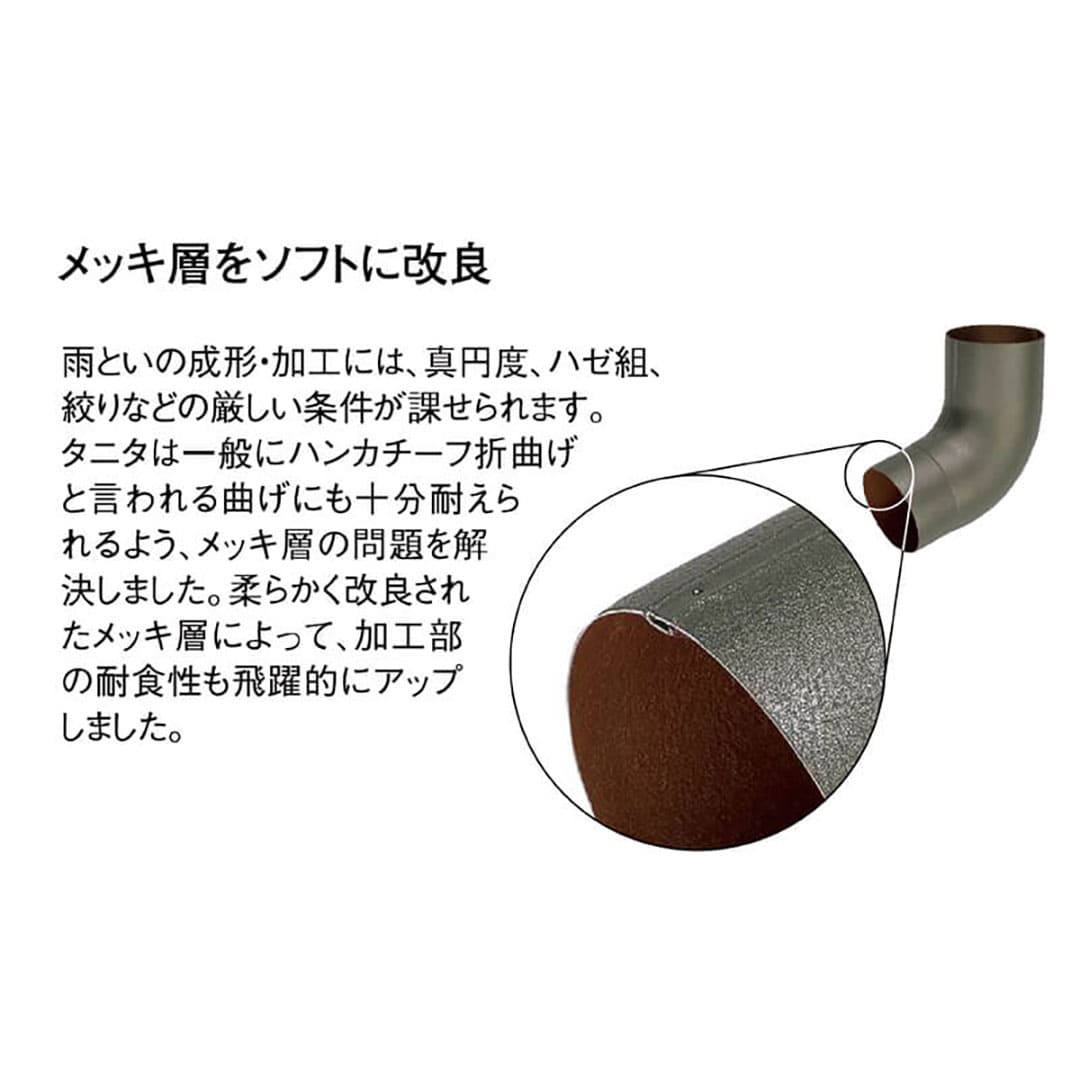 ユキノキ・すとっ葉゜ー U6号 点検ガイド板 ブラウン【ケース販売】8本入 雨どい タニタハウジングウェア GGF-60147
