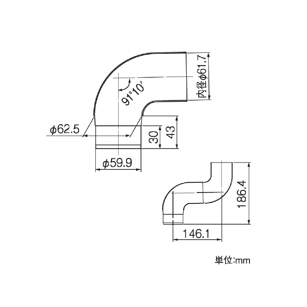 丸エルボ90°(60Φ系列)ブラウン 雨どい 雨樋部品 エルボ タニタハウジングウェア GGF-30747