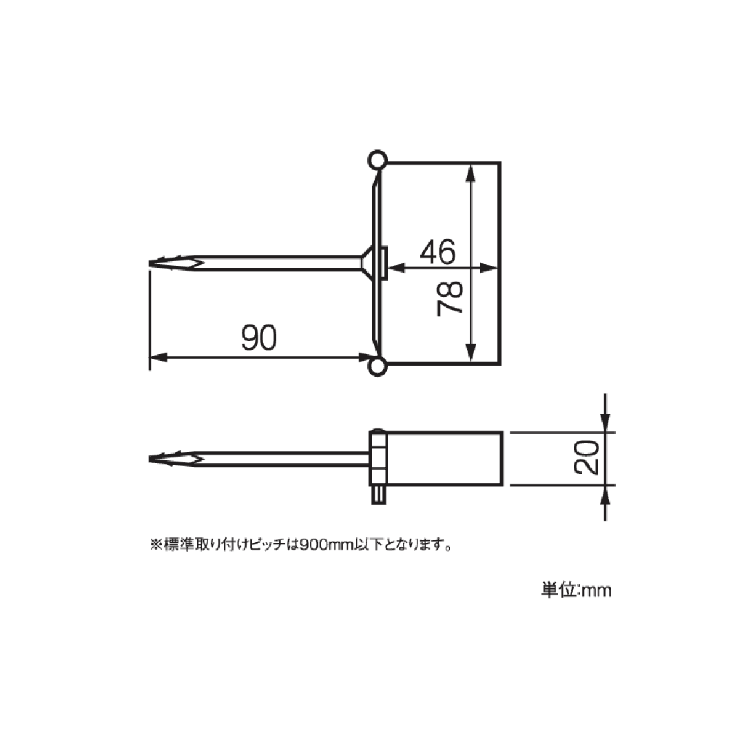 丸足角デンデン(76×46系列)ブラウン 雨どい 留め具 タニタハウジングウェア GGF-33727