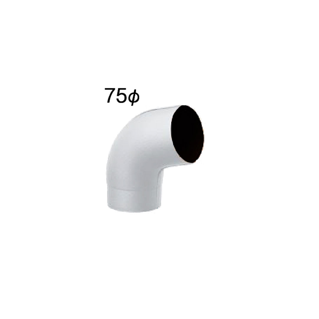 丸エルボ105°(75Φ) ホワイト【ケース販売】20本入 タニタハウジングウェア 雨どい GGF-30715